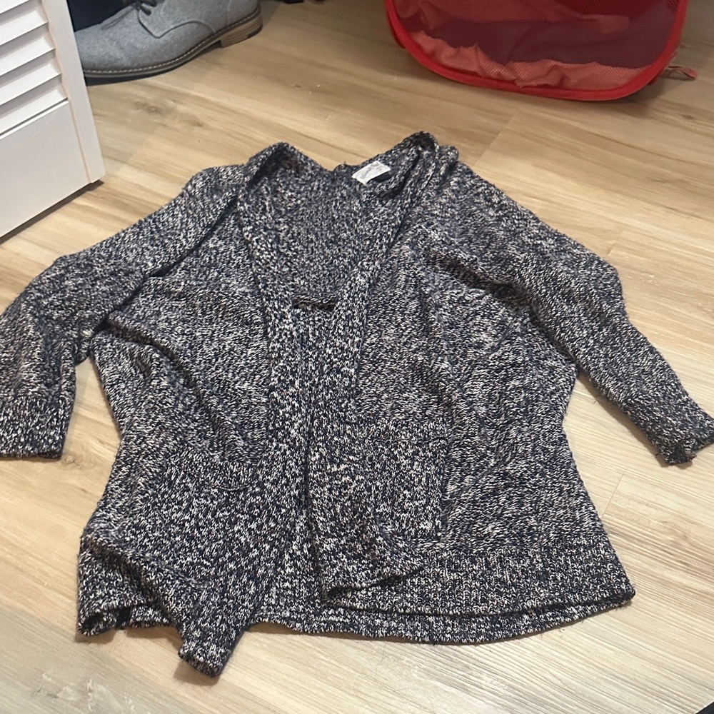 Black and White Knit Cardigan